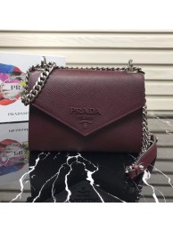 Prada Monochrome Saffiano leather bag 1BD127 fuchsia JH05521iv85