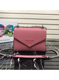 Prada Monochrome Saffiano leather bag 1BD127 pink JH05527Js85