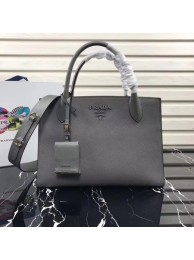 Prada Original Calf leather Tote Bag 1BA155 grey JH05667pb81