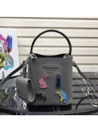 Prada Panier small Saffiano Bag 1BA217 Grey JH05223Th34