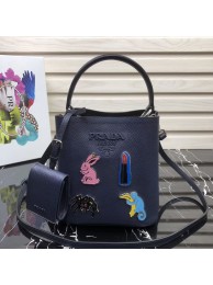 Prada Panier small Saffiano Bag 1BA217 Navy JH05222VZ14