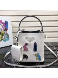 Prada Panier small Saffiano Bag 1BA217 White JH05226TK61