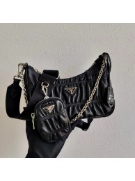 Prada Re-Edition 2005 leather bag 1BH20 black JH04890Js36