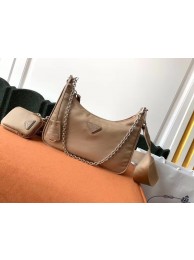 Prada Re-Edition 2005 nylon shoulder bag 1BH204 apricot JH05070RR94