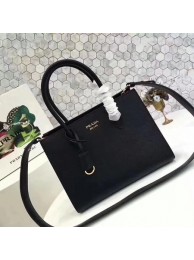 Prada Saffiano Cuir Original Leather Tote Bag 1BG088 Black JH05679Ym74