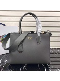 Prada Saffiano Cuir Original Leather Tote Bag 1BG088 grey JH05678gC81