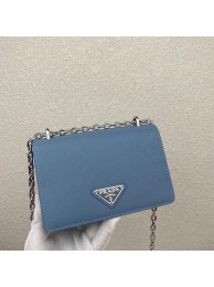 Prada Saffiano leather mini shoulder bag 2BD032 blue JH04988dA83