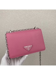 Prada Saffiano leather mini shoulder bag 2BD032 pink JH04986Ph61
