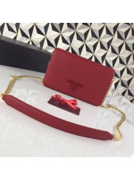 Prada Saffiano leather shoulder bag 1BP012-2 red JH05310nR86
