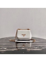 Prada Saffiano leather shoulder bag 2BD275 white JH04922dX32