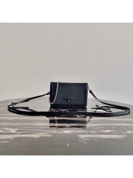 Prada Saffiano leather shoulder bag 2BP019 black JH04911Rz18
