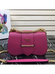 Prada Sidonie leather shoulder bag 1BD184 Rose JH05206gB51