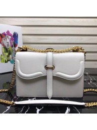 Prada Sidonie Leather Shoulder Bag 5677 White JH05247eI70