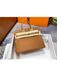 Replica 1:1 Hermes Birkin 25CM Epsom Bag Original Leather H25E brown JH01179td34