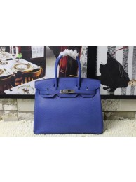Replica 1:1 Hermes Birkin H35 new model lizards blue gold(silver) JH01769td34