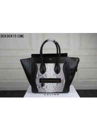 Replica 2015 Celine Collection Snakeskin 3308-1 white&black JH06600Oh34