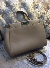 Replica 2015 Fendi calfskin leather 30340 gray JH08784Ip92
