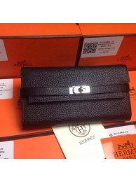 Replica 2015 Hermes kelly wallet new model 051300 black JH01799EX20