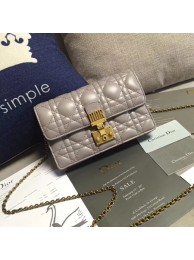Replica 2017 dior DIORADDICT WALLET ON CHAIN 7056 gray JH07644ec82