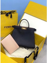 Replica AAAAA Fendi PEEKABOO ISEEU MEDIUM leather bag 70193 Black JH08487Sy67