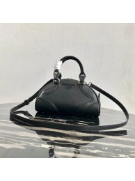 Replica AAAAA Prada Calf skin tote 1BD071 black JH05115st72