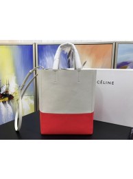 Replica Celine CABAS Tote Bag 3365 Apricot with red JH06270kq23