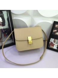 Replica Celine Classic Box Flap Bag Calfskin Leather 88008 Apricot JH06369wr22