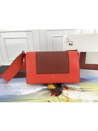 Replica Celine frame Bag Original Calf Leather 5756 Orange .red JH06112UD97