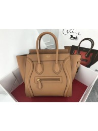 Replica Celine Luggage Micro Original Leather Tote Bag M3308 apricot JH06201QF99