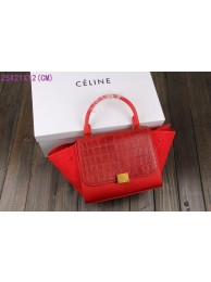 Replica Celine new model crocodile with nubuck leather with plain 3345 red JH06444zS17