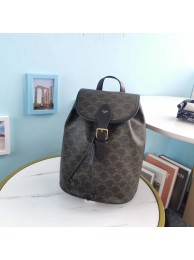 Replica CelineIN TRIOMPHE CANVAS knapsack CL90723 black JH05818wU61
