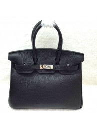 Replica Designer Hermes Birkin 25CM Tote Bag Original Leather H25 Black JH01684uT54