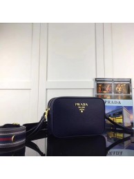 Replica Designer Prada Calf leather Shoulder Bag 1BH082-2B Royal Blue JH05584uT54
