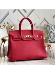 Replica Fashion Hermes original Epsom Leather HB35O red&gold Metal JH01250Wi77
