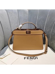 Replica Fendi PEEKABOO ISEEU EAST-WEST leather bag 8BN323A apricot JH08489TN94