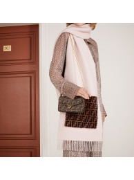 Replica Fendi WALLET ON CHAIN WITH POUCHES leather mini-bag 8BS032 brown JH08552eG43