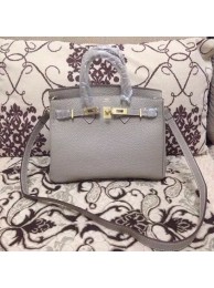 Replica Hermes Birkin H25 litchi grain gray JH01780kq23
