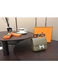 Replica Hermes Constance Original Leatehr mini Shoulder Bag 8006 Grey JH01622UD97