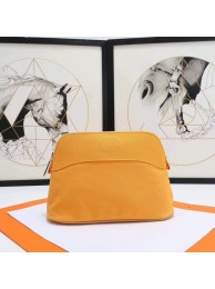 Replica Hermes Cosmetic Bag H3699 Yellow JH01331yi85