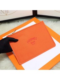 Replica Hermes Cosmetic Bag H3700 Orange JH01308Pn74