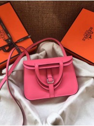 Replica Hermes Original Halzan mini bag H069523 rose azalee JH01420Ny84