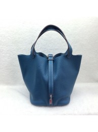 Replica Hermes Picotin Lock 22cm Bags togo Leather 1048 Blue JH01713oV69