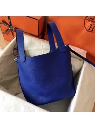 Replica Hermes Picotin Lock PM Bags Original Leather H8688 electric blue JH01344Ip92