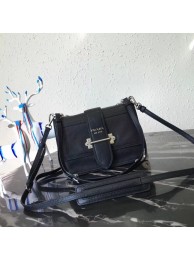 Replica Prada Cahier Leather Shoulder Bag 1BD095 black JH05684Yp41