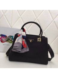 Replica Prada Calf leather bag 2024 black JH05420Oh34
