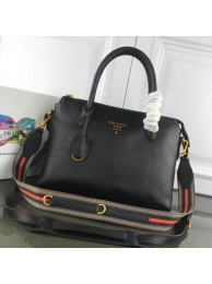 Replica Prada Calf Leather Bag Original Leather 1BA188 Black JH05515Hw86