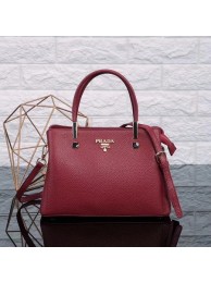Replica Prada Calfskin Leather Tote Bag 0902 red JH05657pe68