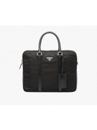 Replica Prada nylon tote bag 0661 black JH05718BL42