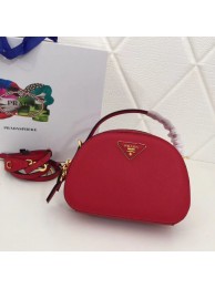 Replica Prada Odette Saffiano leather bag 1BH123 red JH05340gn30