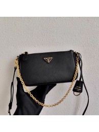 Replica Prada Saffiano leather mini shoulder bag 2BH171 black JH04978GC56